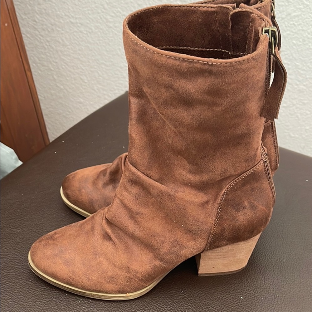 Brown Suede Ankle Boots